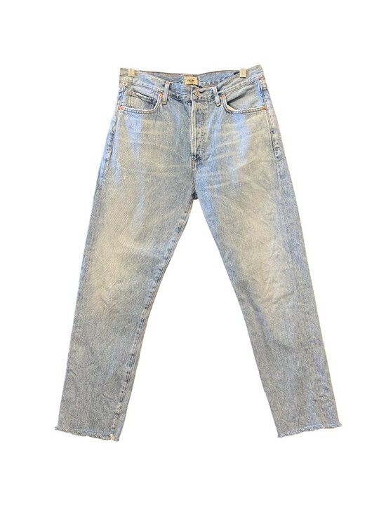 Citizens Of Humanity Denim - Citizens Of Humanity Liya Jeans Womens 27 Blue Denim High Rise Crop Distressed
